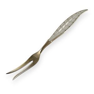 VTG Ottar Hval Norwegian Sterling Silver Enamel Pickle Cocktail Fork Flatware